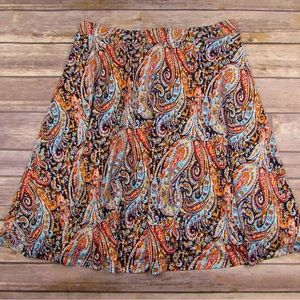 Gilli Jersey Knit Paisley Skirt | Medium